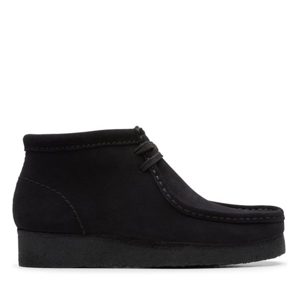 Clarks Womens Wallabee Boot Ankle Boots Black | UK-5719234
